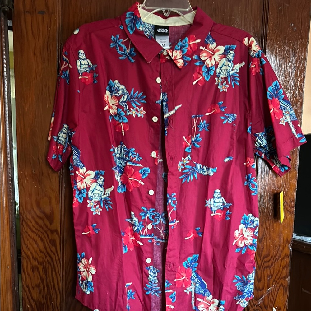 Star Wars Red Floral Men's Shirt